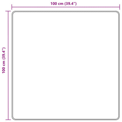 Runner Tappeto MARSA Giallo 100 x 100 cm Poliestere e PVC | homemem39