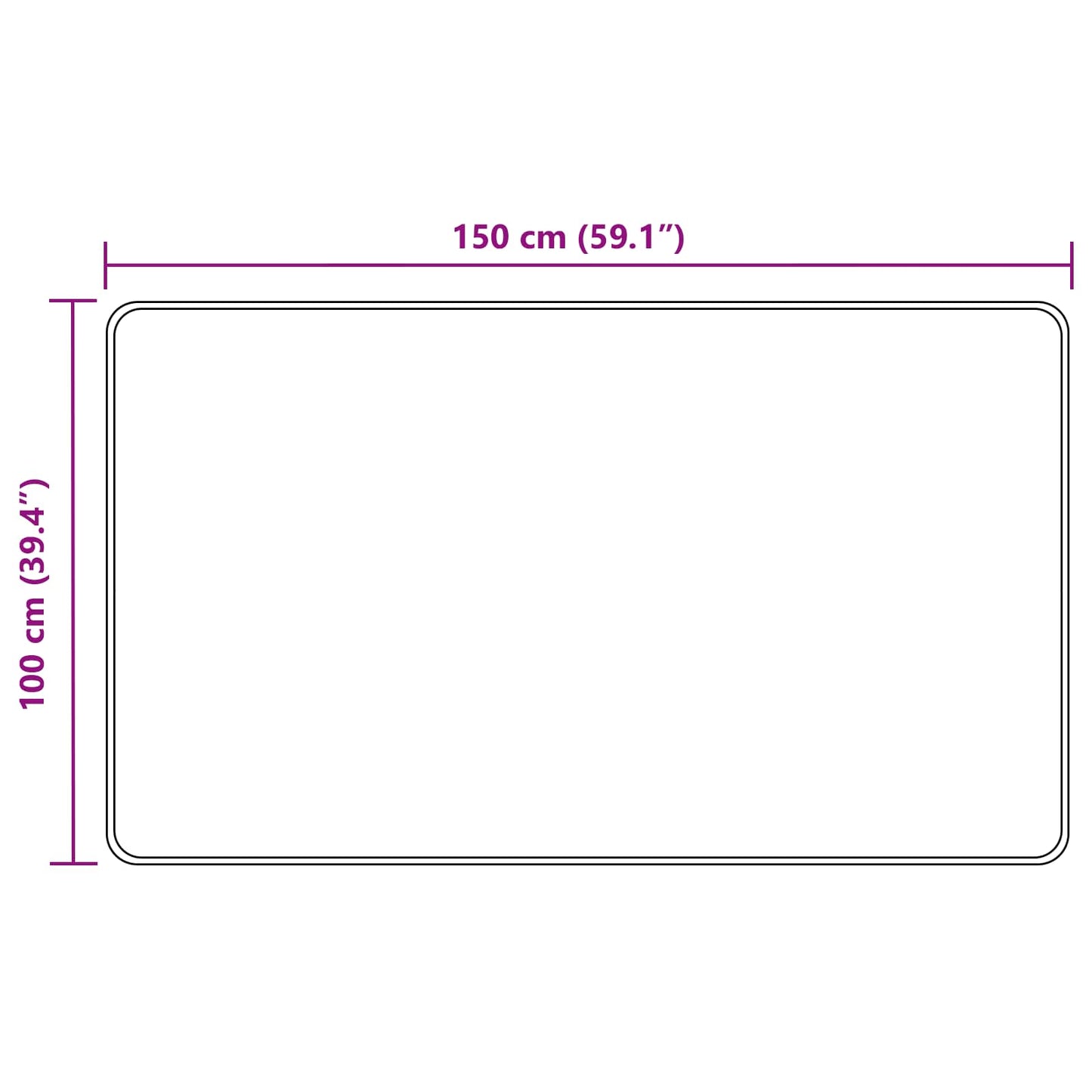 Runner Tappeto MARSA Giallo 100 x 150 cm Poliestere e PVC | homemem39