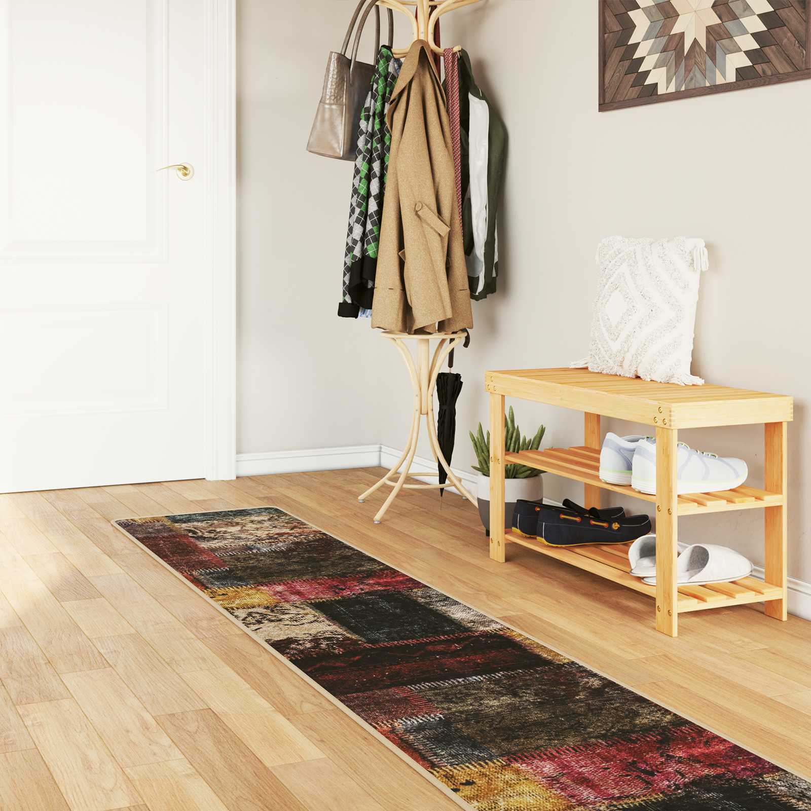 Runner Tappeto MARSA Multicolore 50 x 250 cm Poliestere e PVC | homemem39