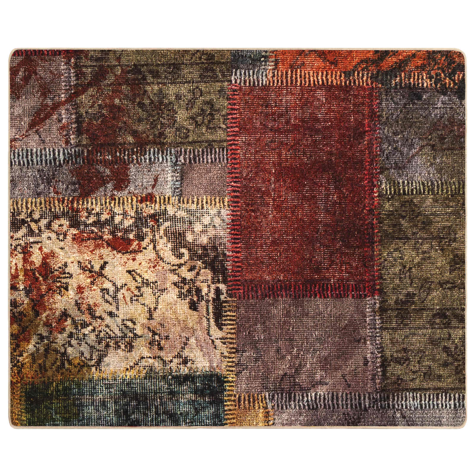 Runner Tappeto MARSA Multicolore 80 x 100 cm Poliestere e PVC | homemem39