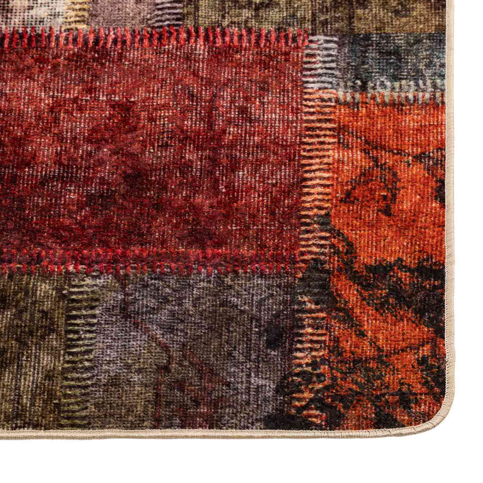Runner Tappeto MARSA Multicolore 80 x 450 cm Poliestere e PVC | homemem39
