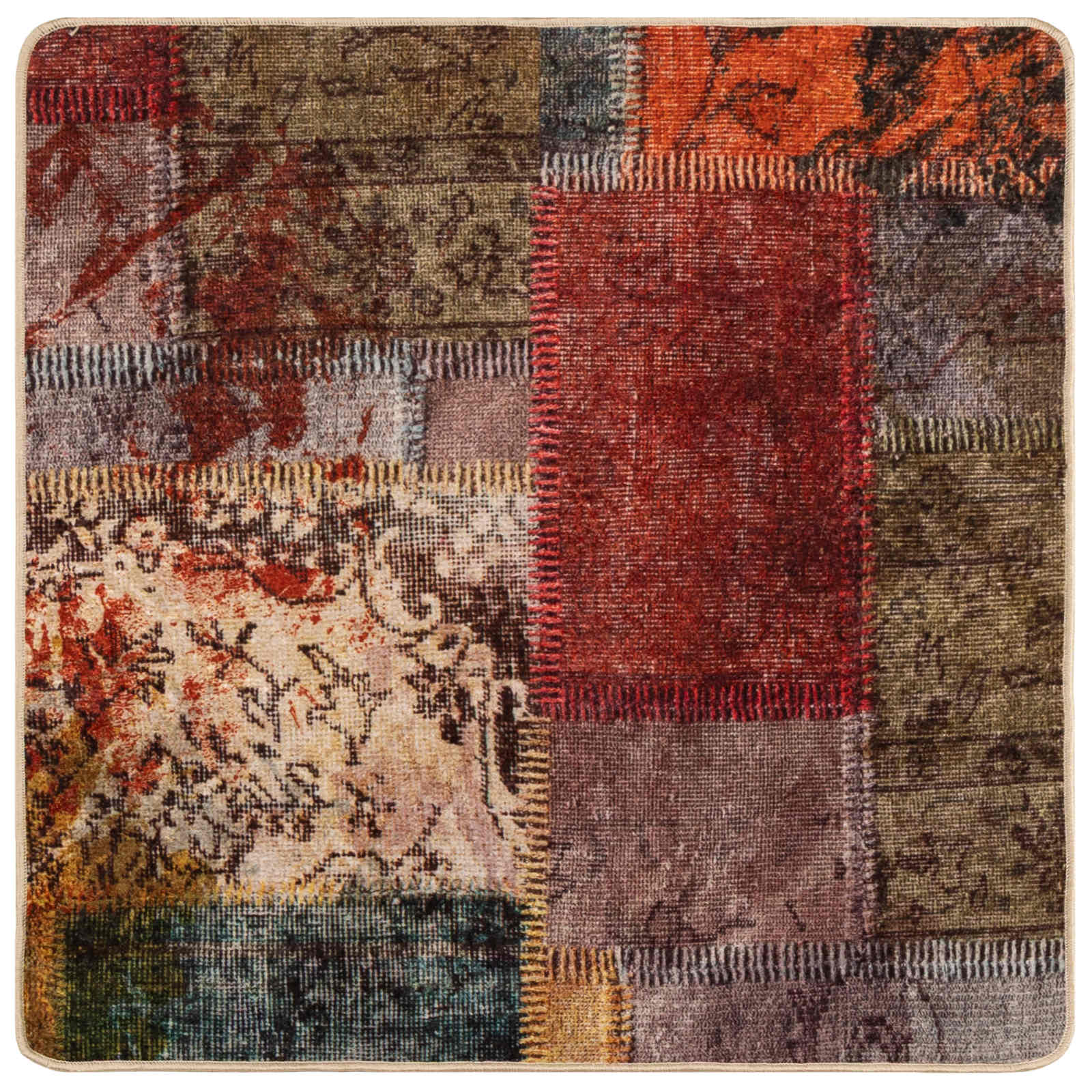 Runner Tappeto MARSA Multicolore 100 x 100 cm Poliestere e PVC | homemem39