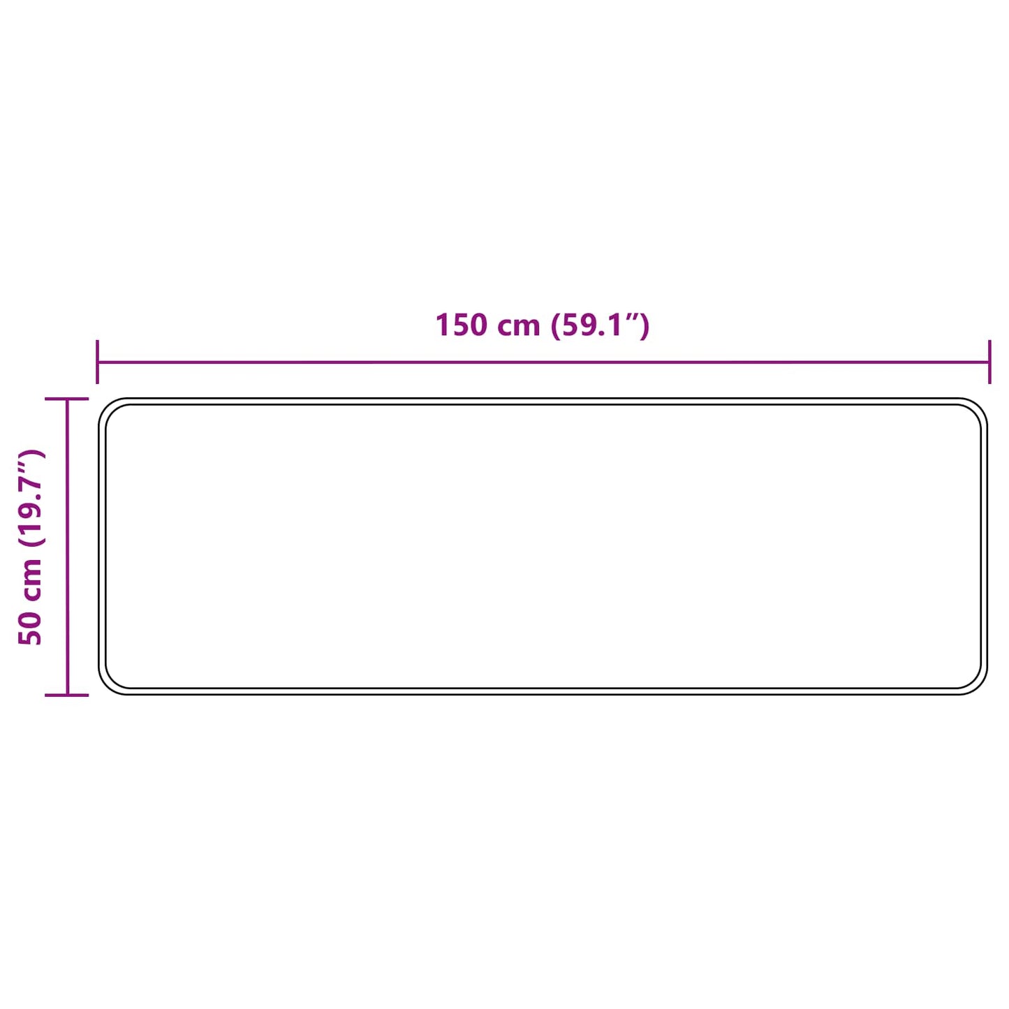 Runner Tappeto MARSA Multicolore 50 x 150 cm Poliestere e PVC | homemem39