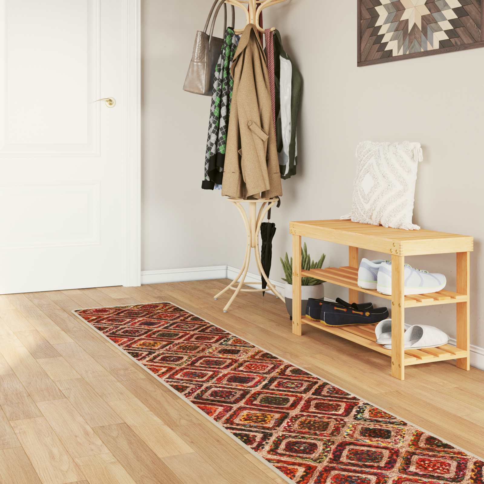 Runner Tappeto MARSA Multicolore 50 x 300 cm Poliestere e PVC | homemem39