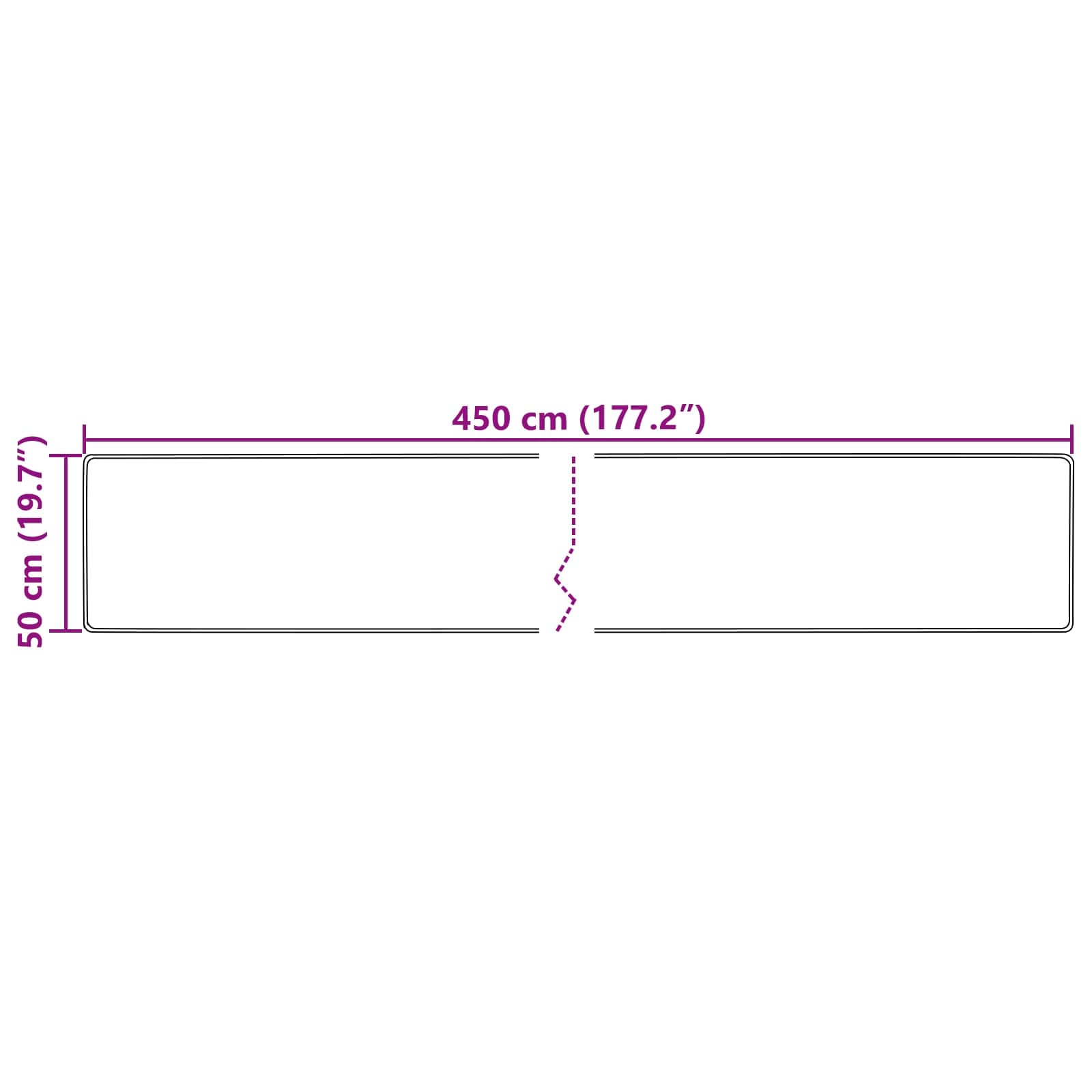 Runner Tappeto MARSA Multicolore 50 x 450 cm Poliestere e PVC | homemem39