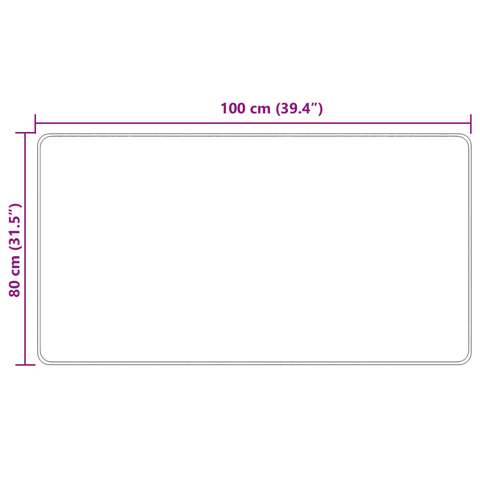 Runner Tappeto MARSA Multicolore 80 x 100 cm Poliestere e PVC | homemem39