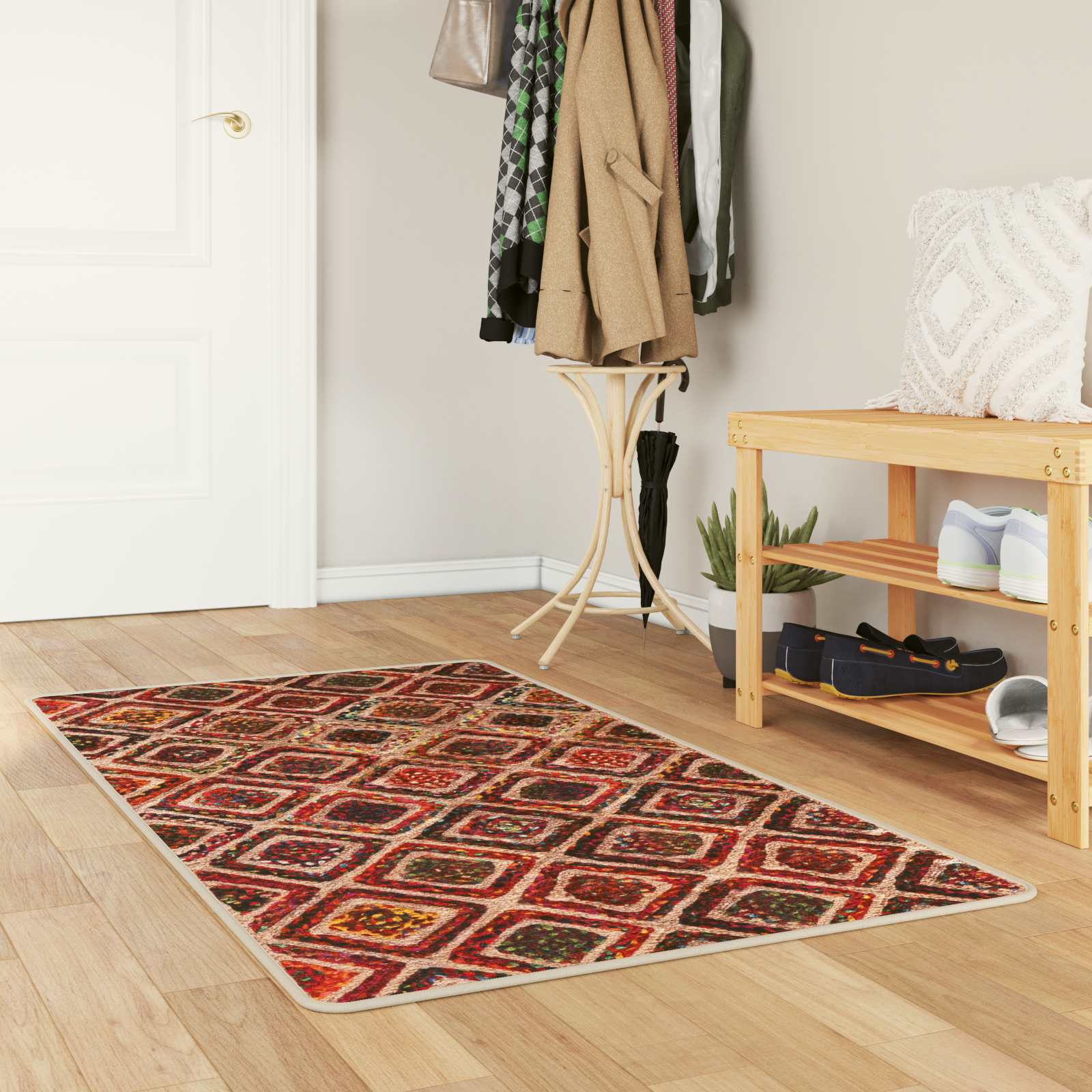 Runner Tappeto MARSA Multicolore 80 x 200 cm Poliestere e PVC | homemem39