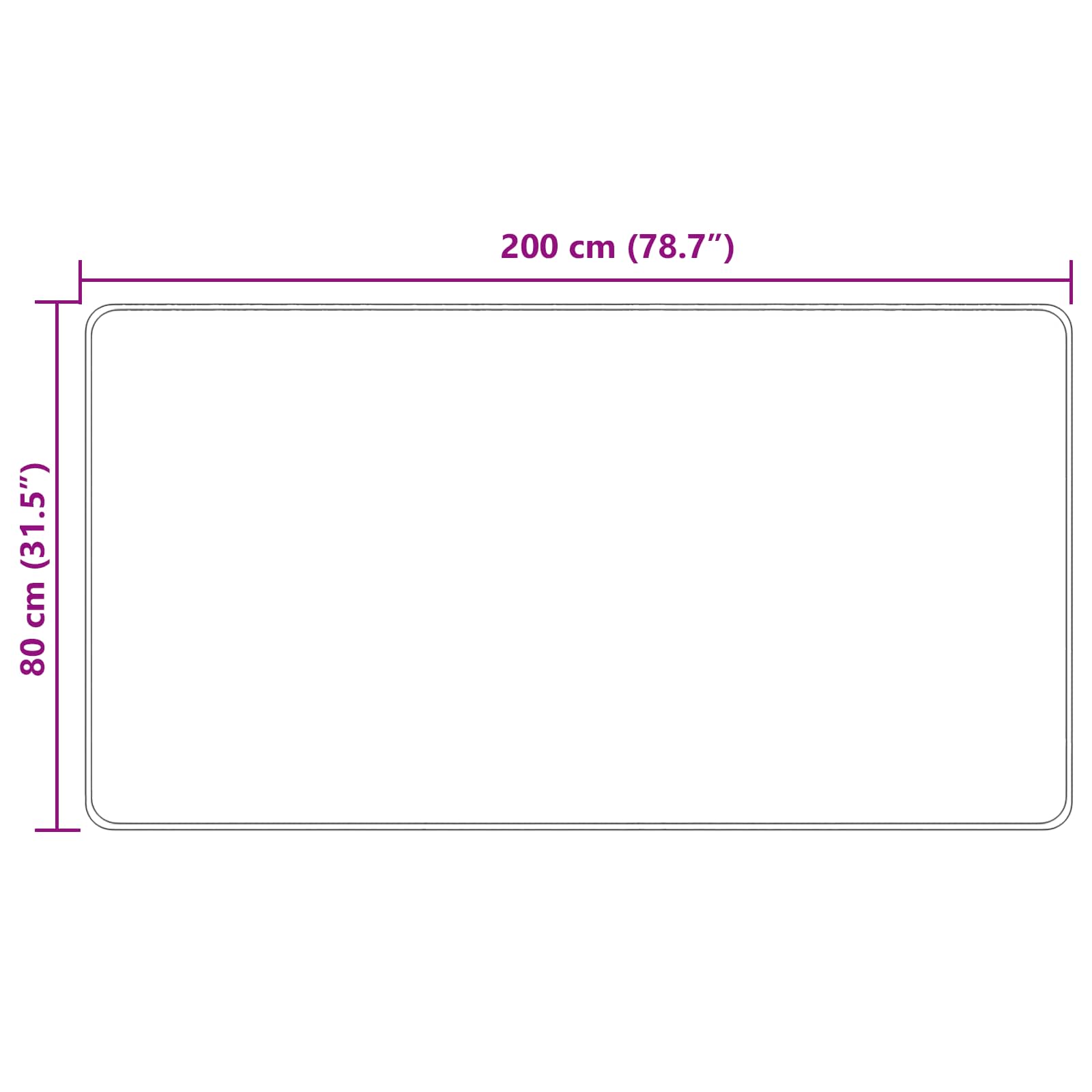 Runner Tappeto MARSA Multicolore 80 x 200 cm Poliestere e PVC | homemem39