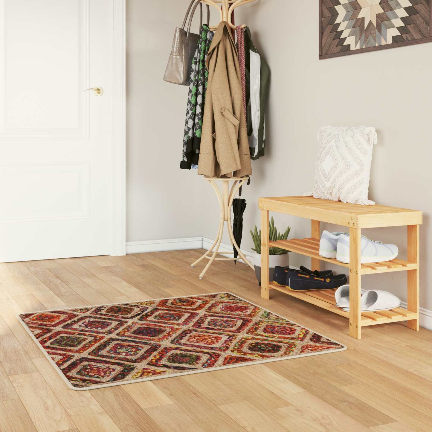 Runner Tappeto MARSA Multicolore 100 x 100 cm Poliestere e PVC