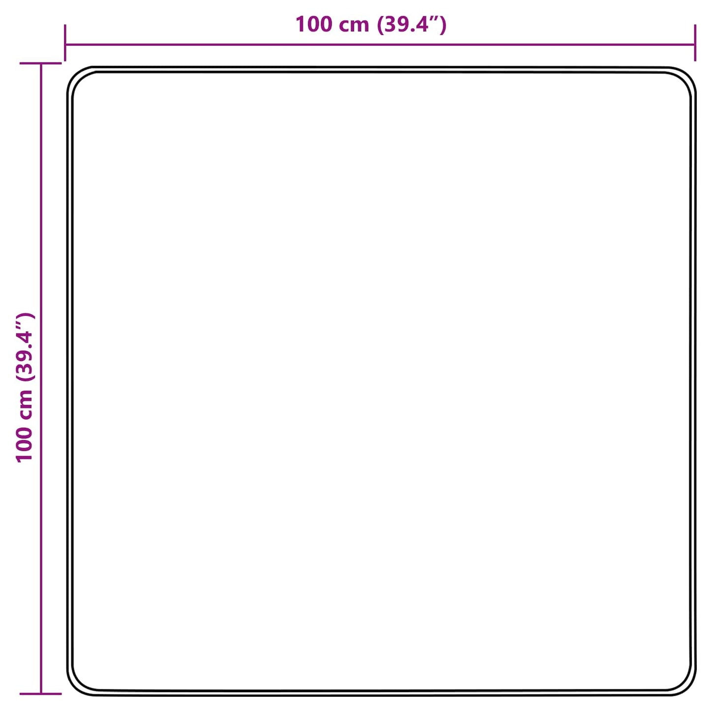 Runner Tappeto MARSA Multicolore 100 x 100 cm Poliestere e PVC | homemem39