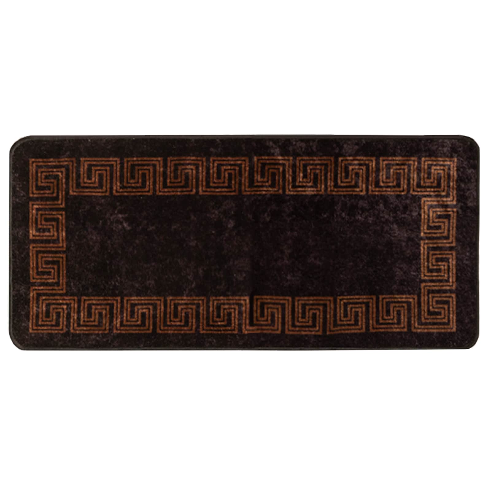 Runner Tappeto MARSA Nero 50 x 100 cm Poliestere e PVC | homemem39