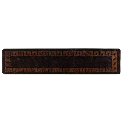 Runner Tappeto MARSA Nero 50 x 450 cm Poliestere e PVC | homemem39