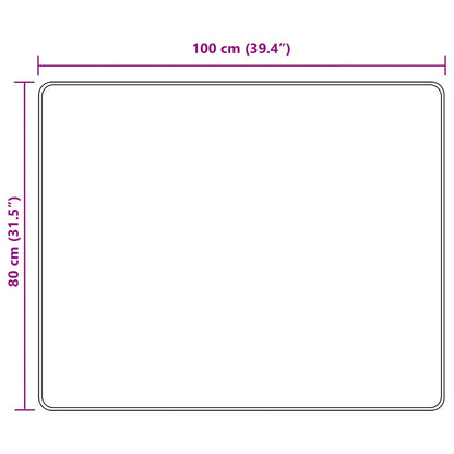 Runner Tappeto MARSA Nero 80 x 100 cm Poliestere e PVC