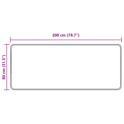 Runner Tappeto MARSA Nero 80 x 200 cm Poliestere e PVC | homemem39