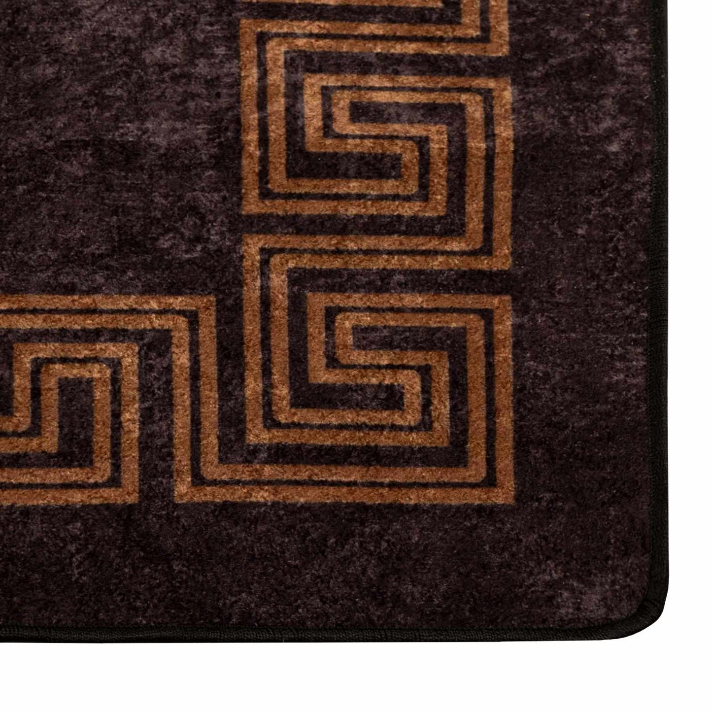 Runner Tappeto MARSA Nero 80 x 250 cm Poliestere e PVC