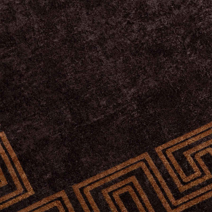 Runner Tappeto MARSA Nero 80 x 450 cm Poliestere e PVC