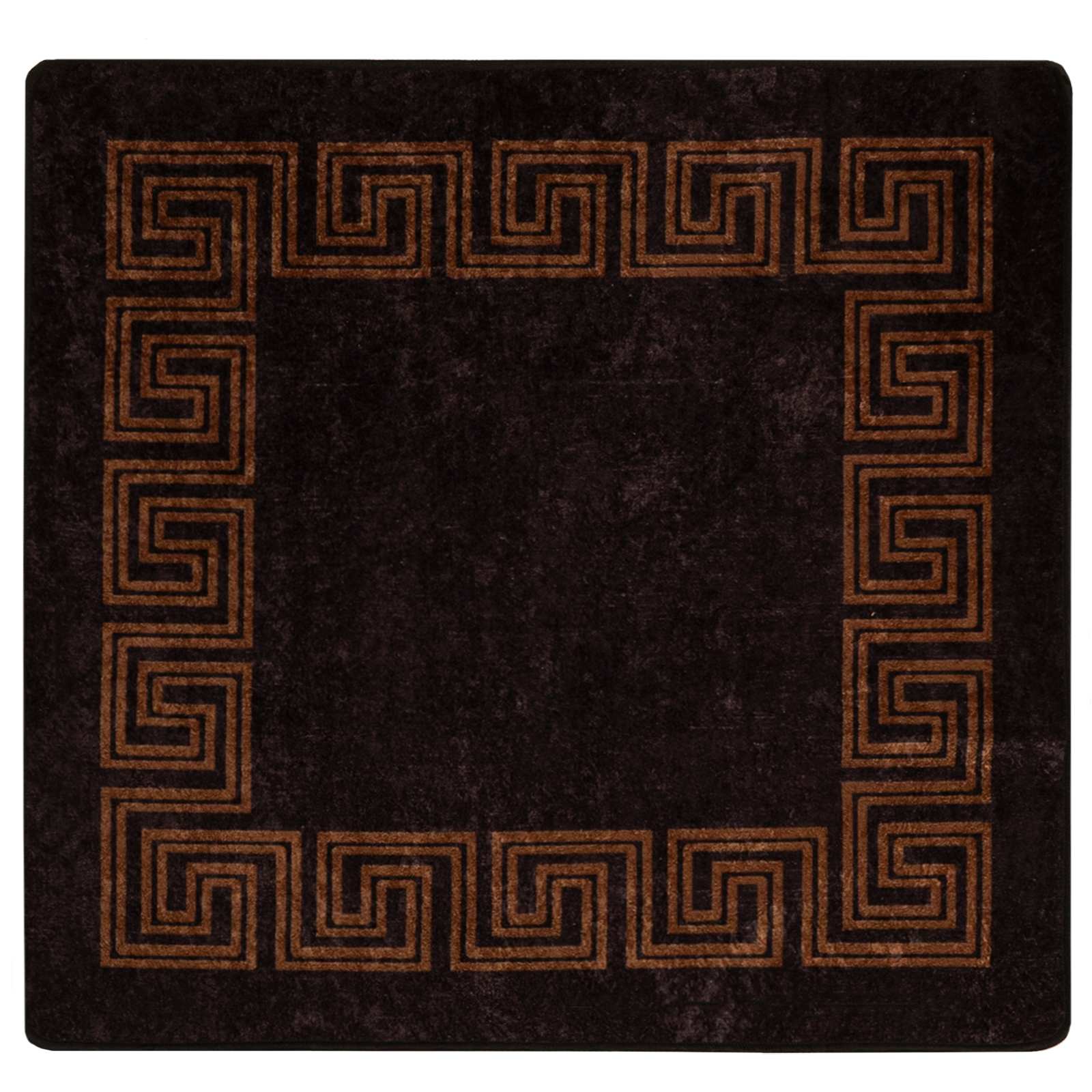 Runner Tappeto MARSA Nero 100 x 100 cm Poliestere e PVC | homemem39