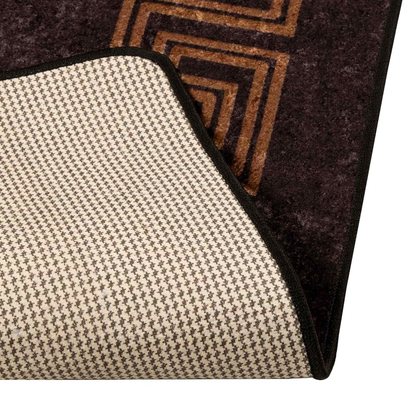 Runner Tappeto MARSA Nero 100 x 200 cm Poliestere e PVC
