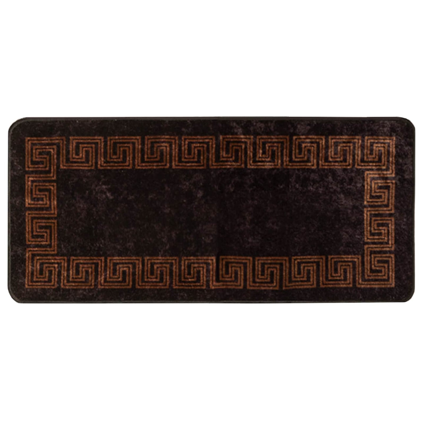 Runner Tappeto MARSA Nero 100 x 200 cm Poliestere e PVC