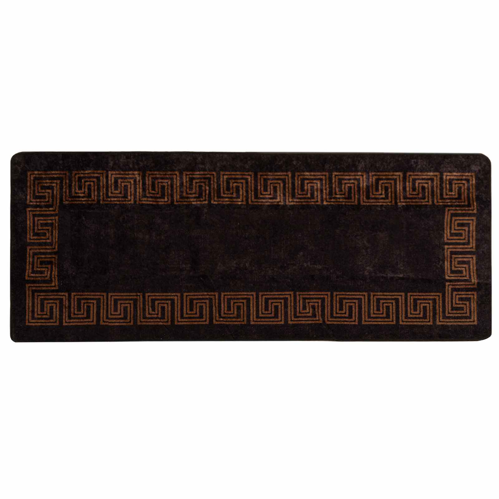 Runner Tappeto MARSA Nero 100 x 250 cm Poliestere e PVC | homemem39