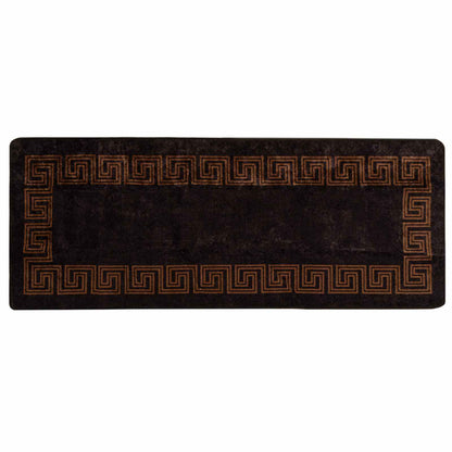 Runner Tappeto MARSA Nero 100 x 250 cm Poliestere e PVC | homemem39