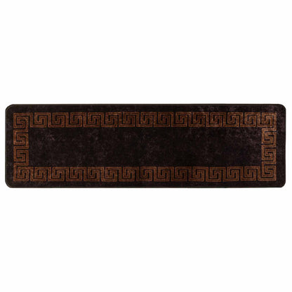 Runner Tappeto MARSA Nero 100 x 300 cm Poliestere e PVC | homemem39