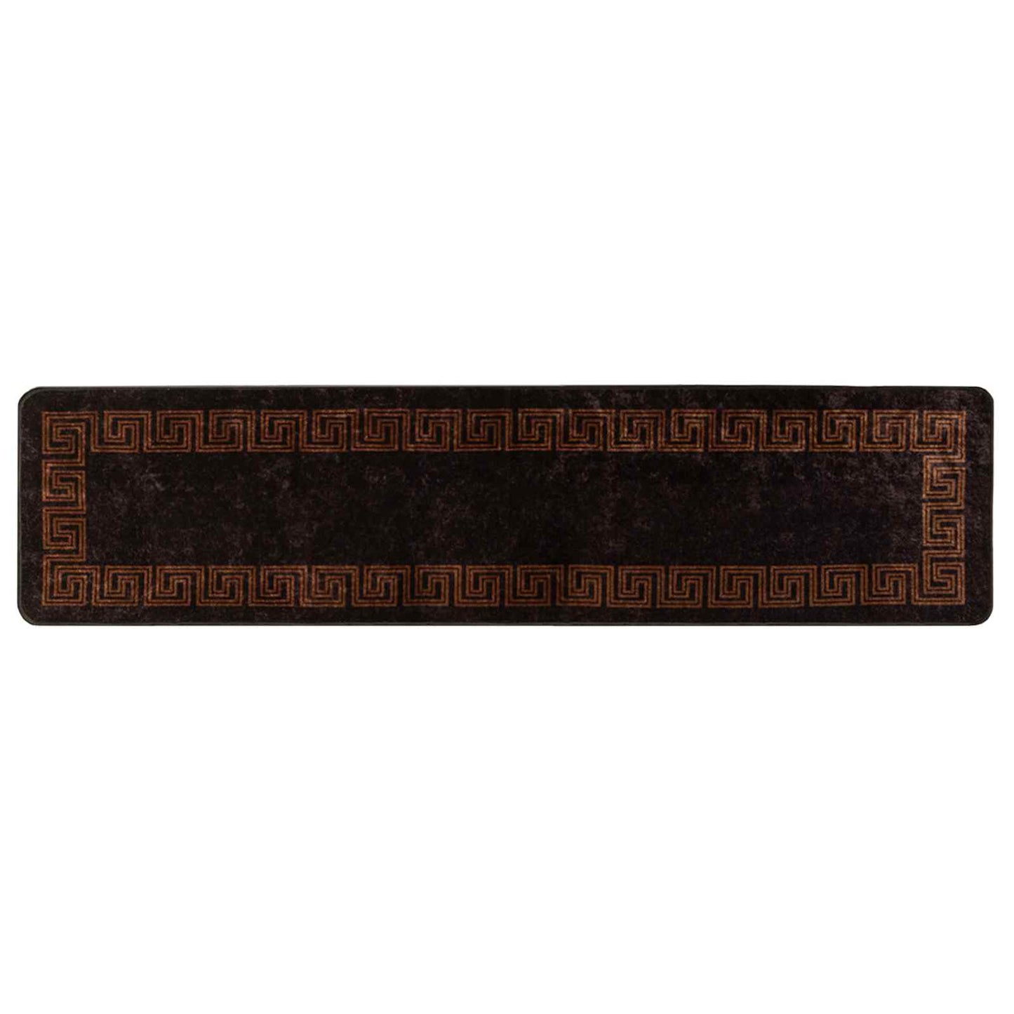 Runner Tappeto MARSA Nero 100 x 450 cm Poliestere e PVC