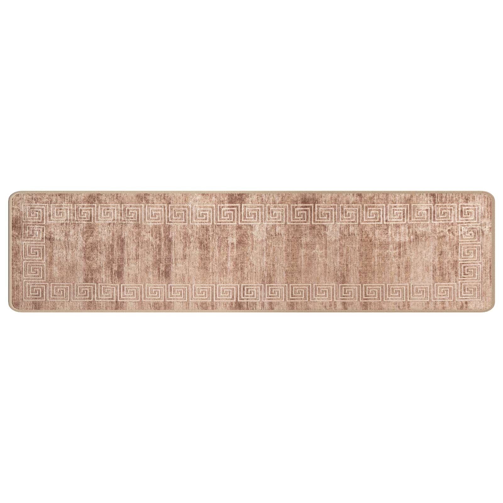 Runner Tappeto MARSA Bianco 50 x 400 cm Poliestere e PVC | homemem39