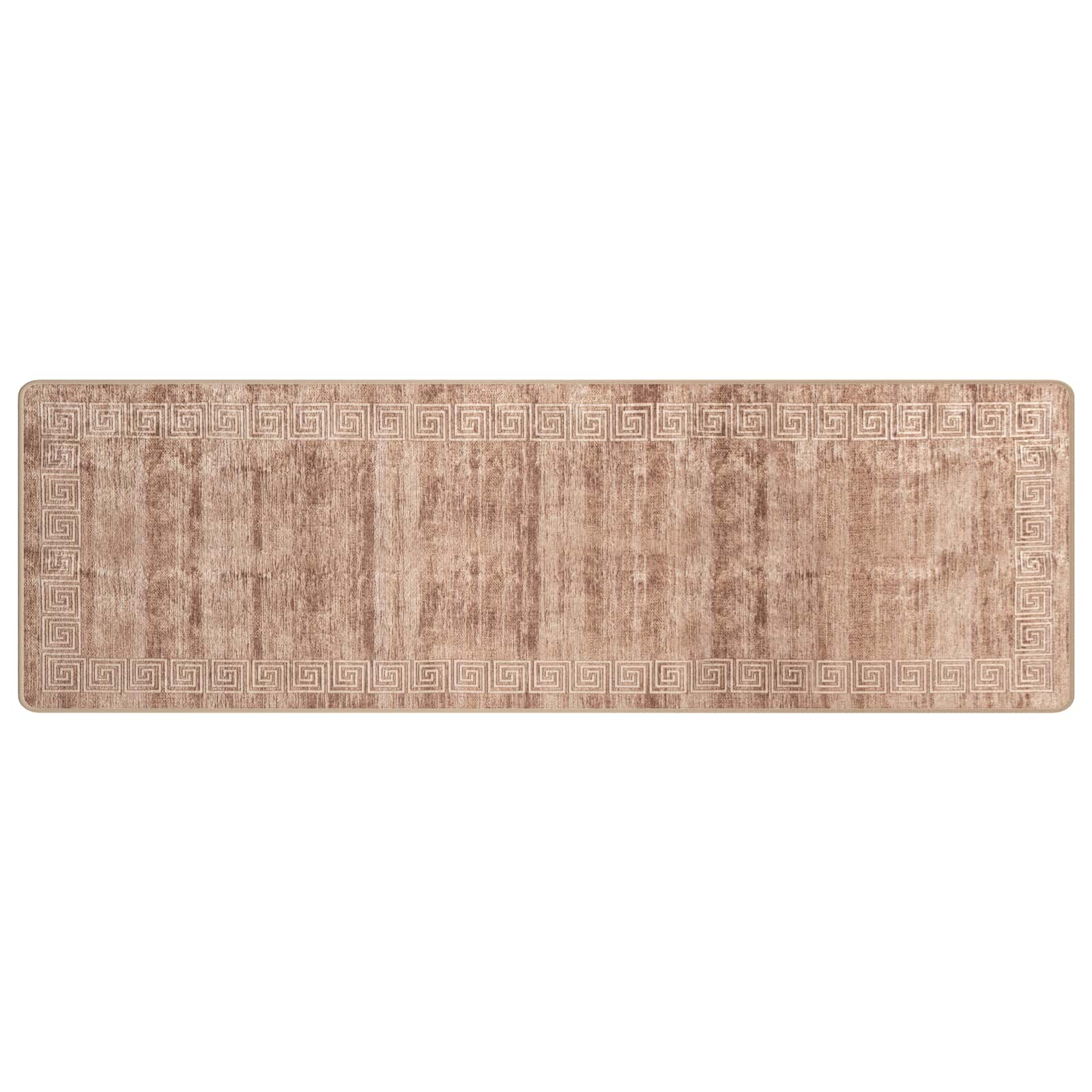 Runner Tappeto MARSA Bianco 80 x 400 cm Poliestere e PVC | homemem39