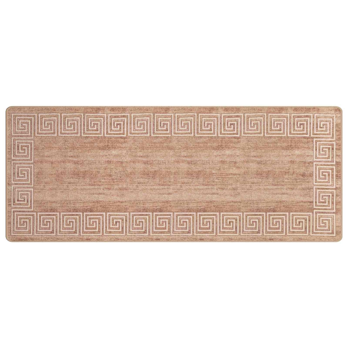 Runner Tappeto MARSA Bianco 100 x 250 cm Poliestere e PVC