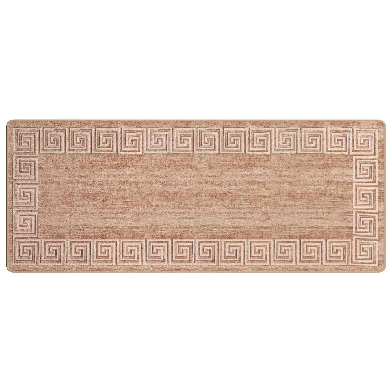 Runner Tappeto MARSA Bianco 100 x 450 cm Poliestere e PVC | homemem39