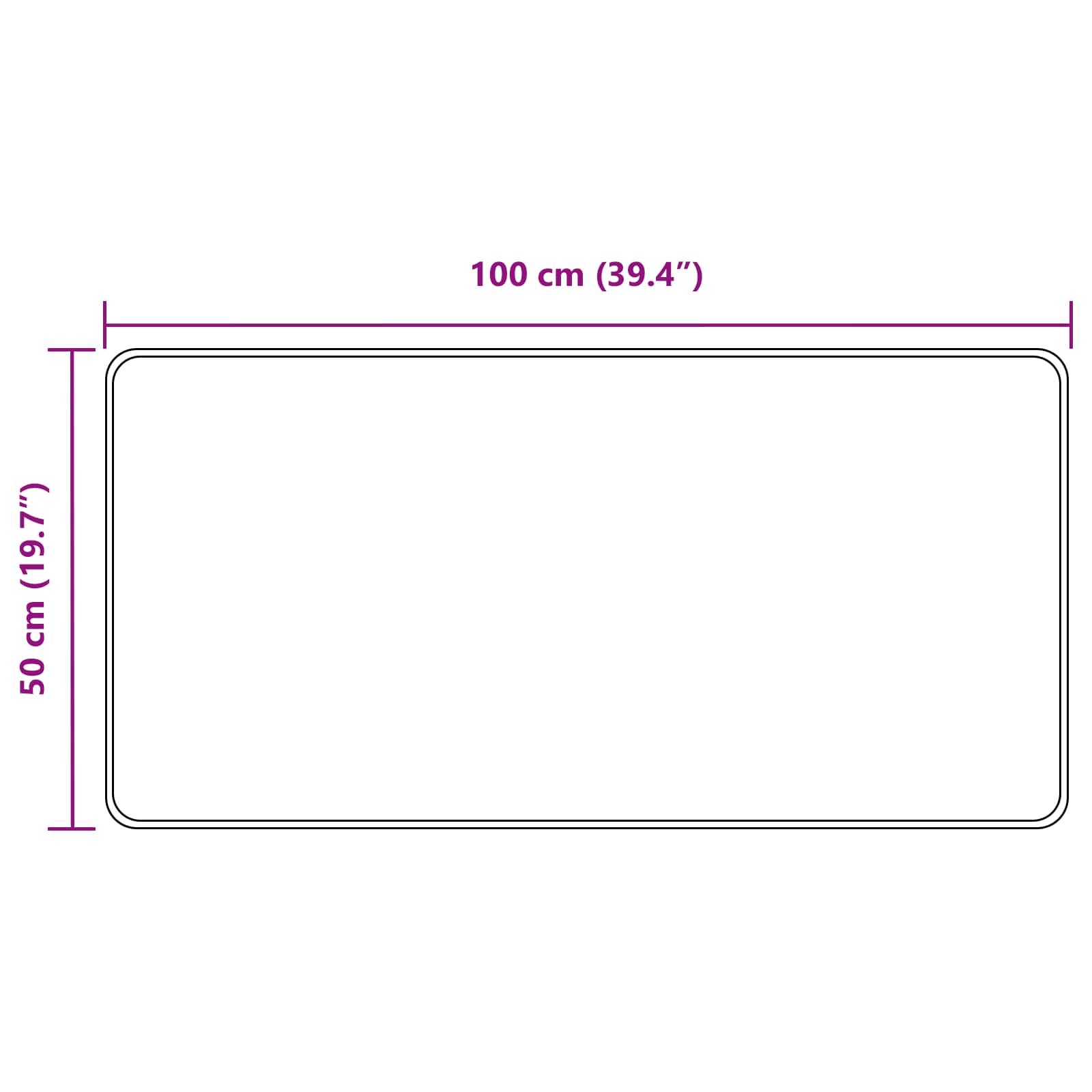 Runner Tappeto MARSA Nero 50 x 100 cm Poliestere e PVC | homemem39