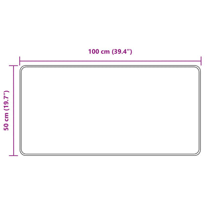Runner Tappeto MARSA Nero 50 x 100 cm Poliestere e PVC | homemem39