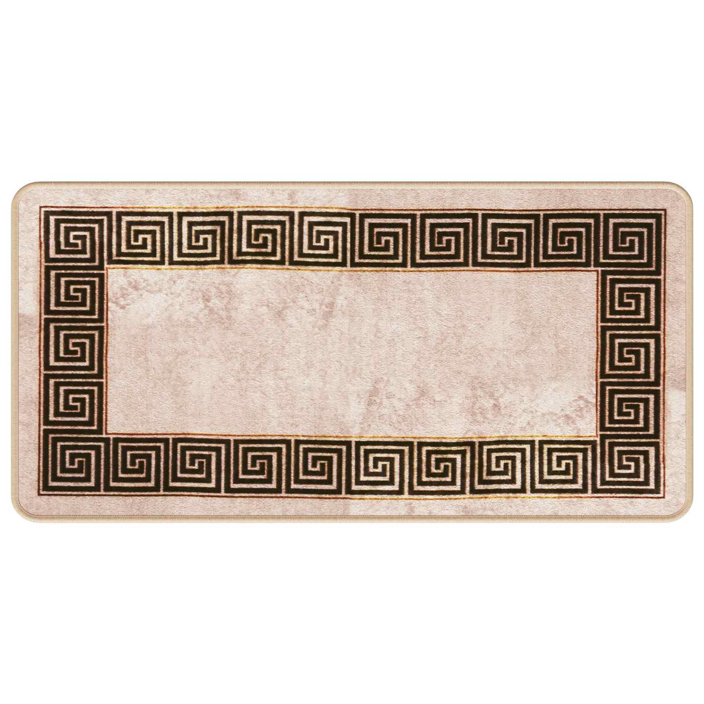 Runner Tappeto MARSA Nero 50 x 100 cm Poliestere e PVC | homemem39