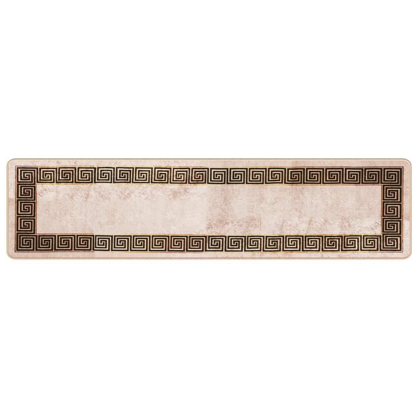 Runner Tappeto MARSA Nero 50 x 200 cm Poliestere e PVC