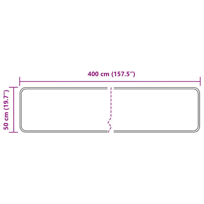 Runner Tappeto MARSA Nero 50 x 400 cm Poliestere e PVC