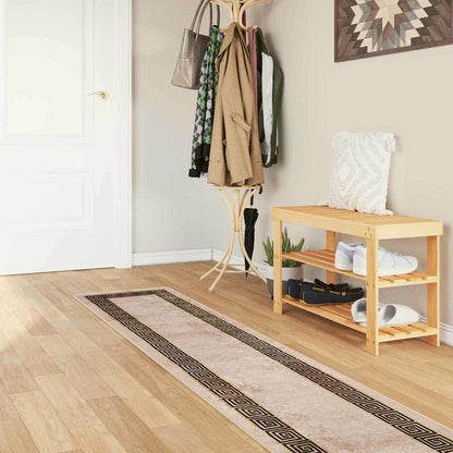 Runner Tappeto MARSA Nero 50 x 450 cm Poliestere e PVC | homemem39