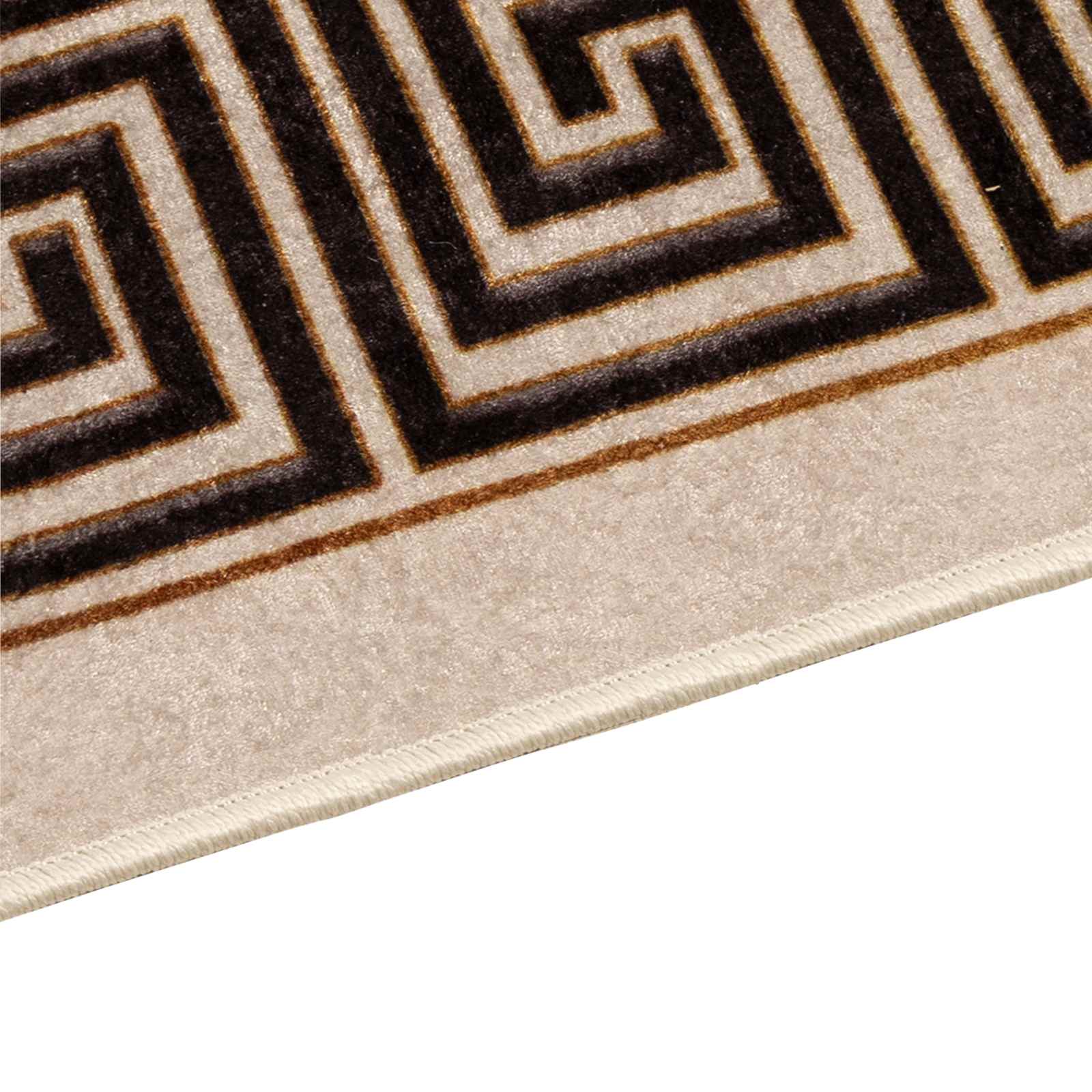Runner Tappeto MARSA Nero 80 x 100 cm Poliestere e PVC | homemem39