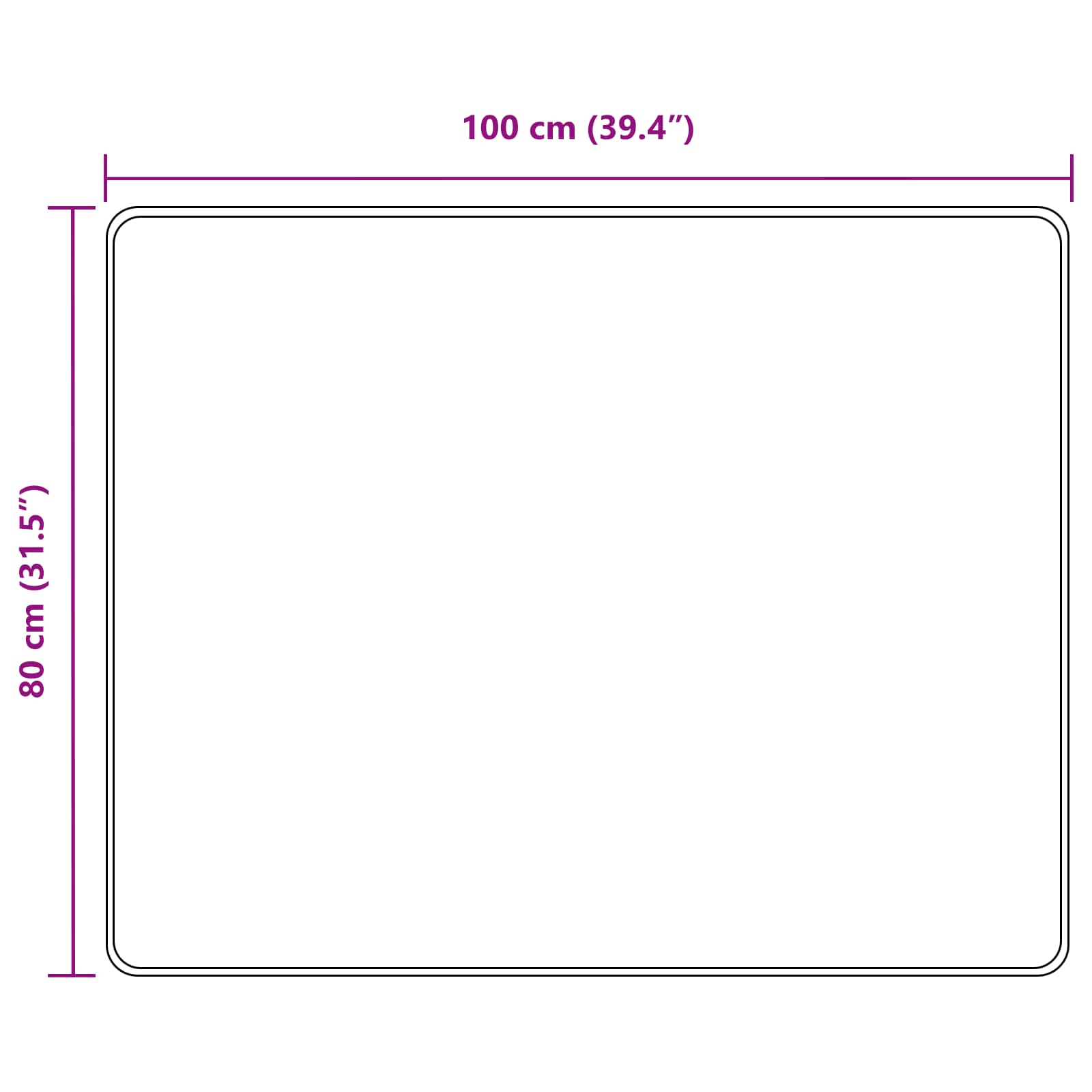 Runner Tappeto MARSA Nero 80 x 100 cm Poliestere e PVC | homemem39