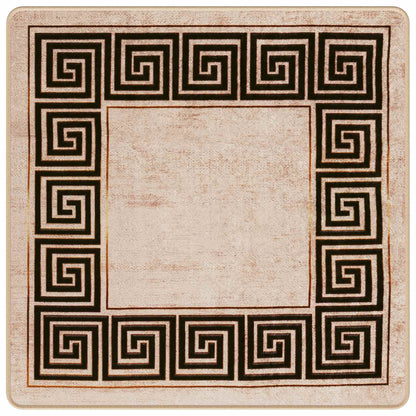 Runner Tappeto MARSA Nero 100 x 100 cm Poliestere e PVC