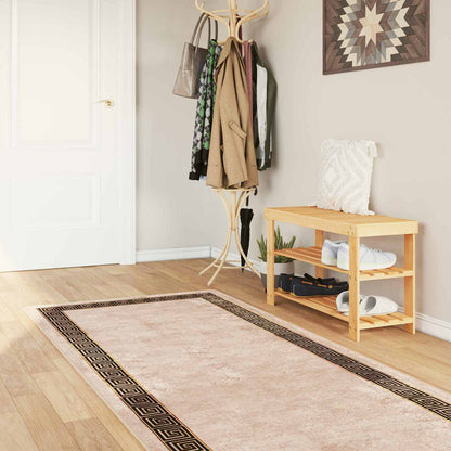 Runner Tappeto MARSA Nero 100 x 300 cm Poliestere e PVC | homemem39