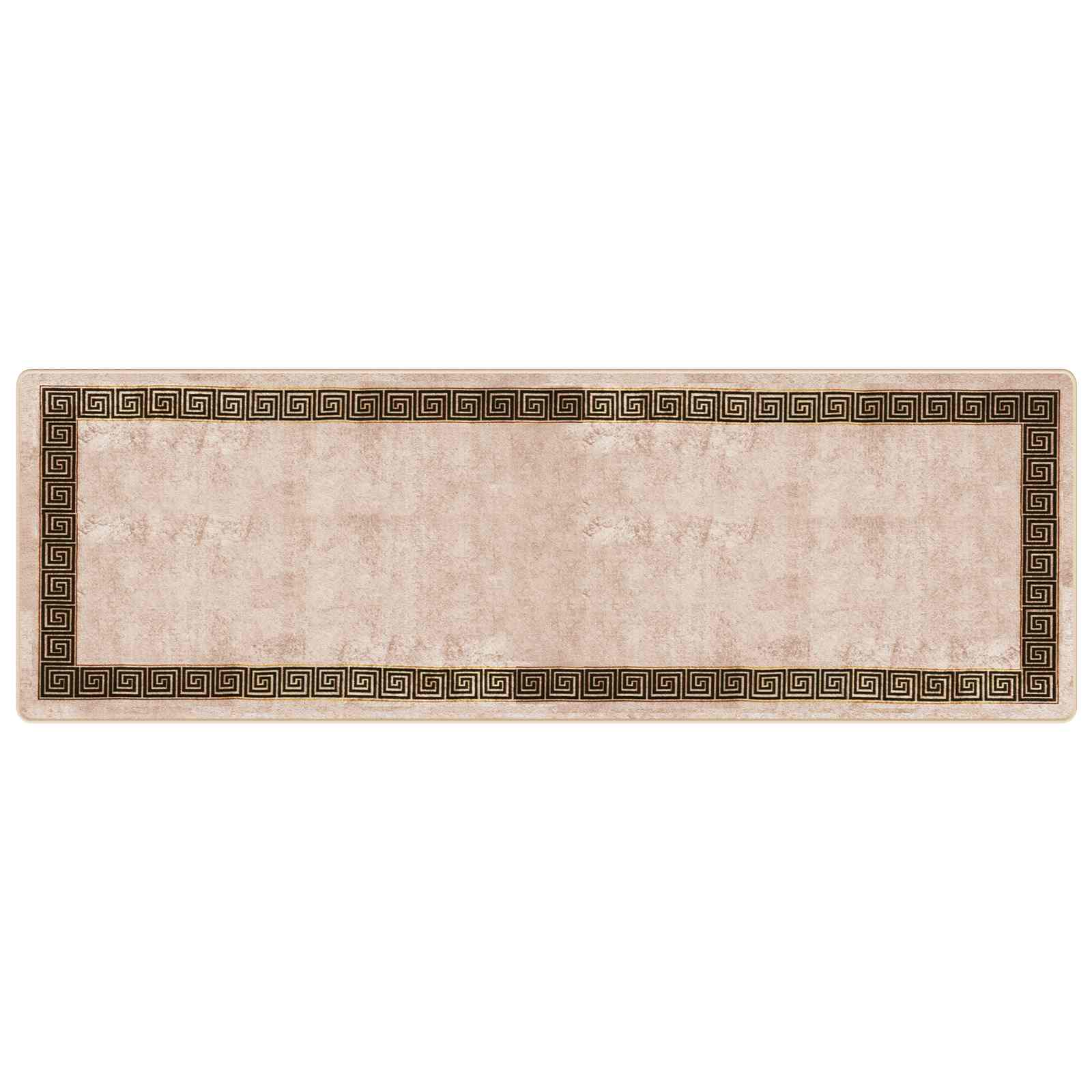 Runner Tappeto MARSA Nero 100 x 300 cm Poliestere e PVC | homemem39