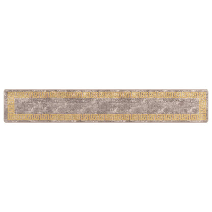 Runner Tappeto MARSA Grigio 50 x 300 cm Poliestere e PVC