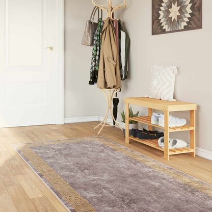 Runner Tappeto MARSA Grigio 80 x 250 cm Poliestere e PVC | homemem39