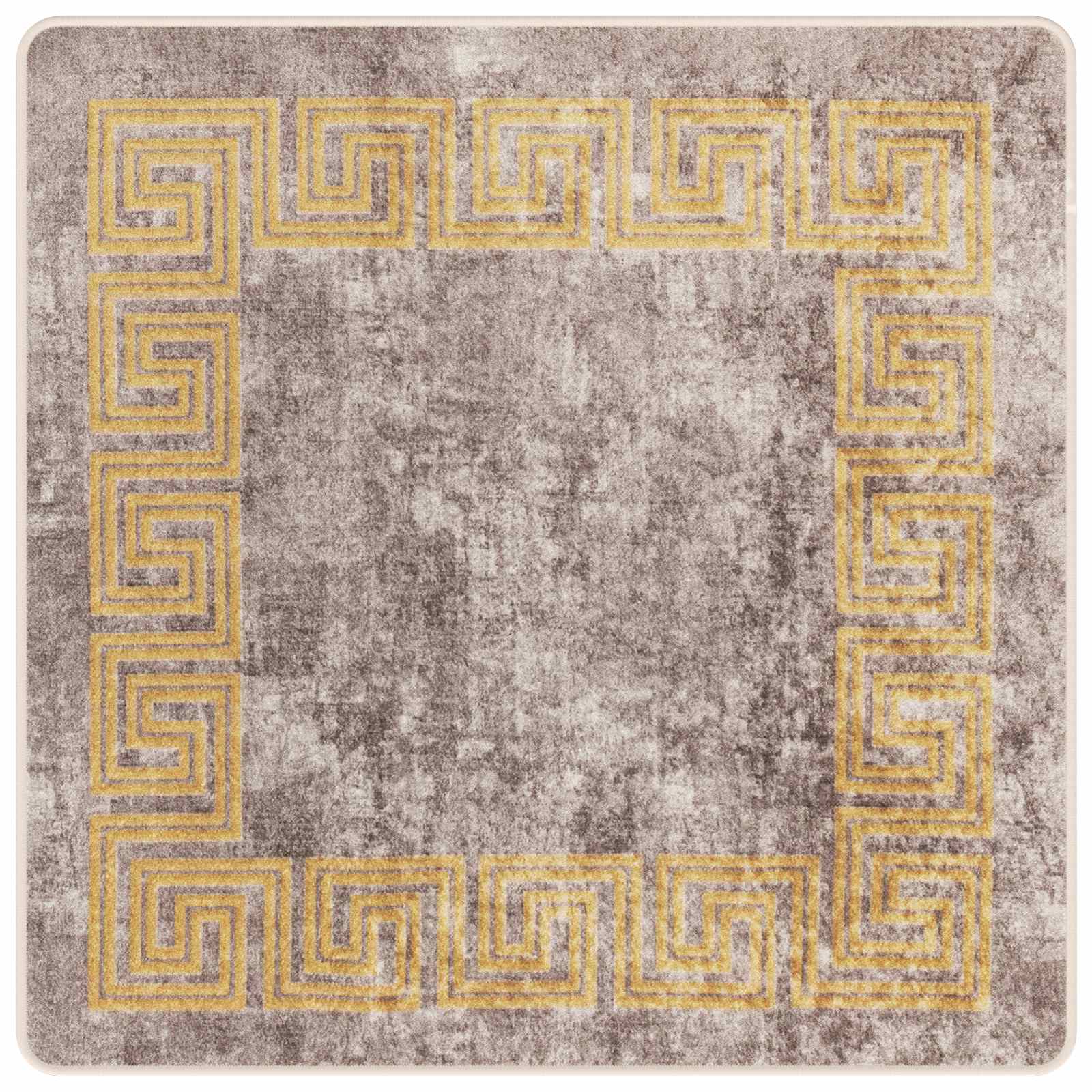 Runner Tappeto MARSA Grigio 100 x 100 cm Poliestere e PVC | homemem39