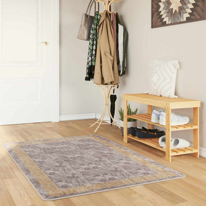 Runner Tappeto MARSA Grigio 100 x 150 cm Poliestere e PVC | homemem39