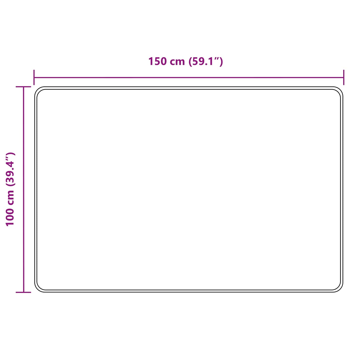 Runner Tappeto MARSA Grigio 100 x 150 cm Poliestere e PVC | homemem39