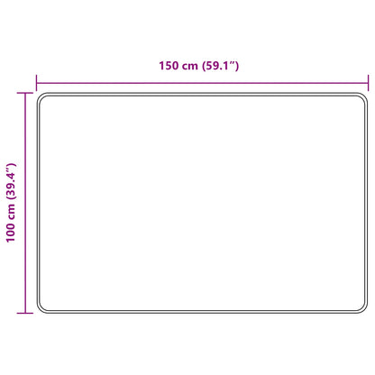Runner Tappeto MARSA Grigio 100 x 150 cm Poliestere e PVC | homemem39