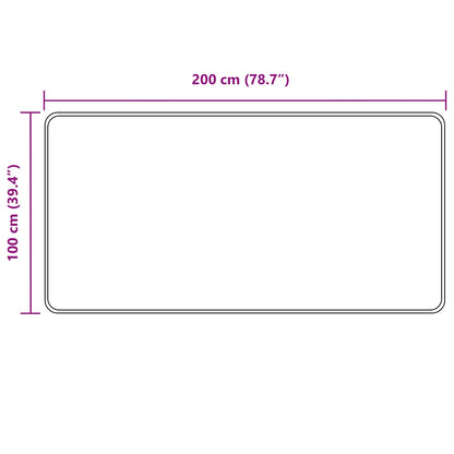Runner Tappeto MARSA Grigio 100 x 200 cm Poliestere e PVC | homemem39