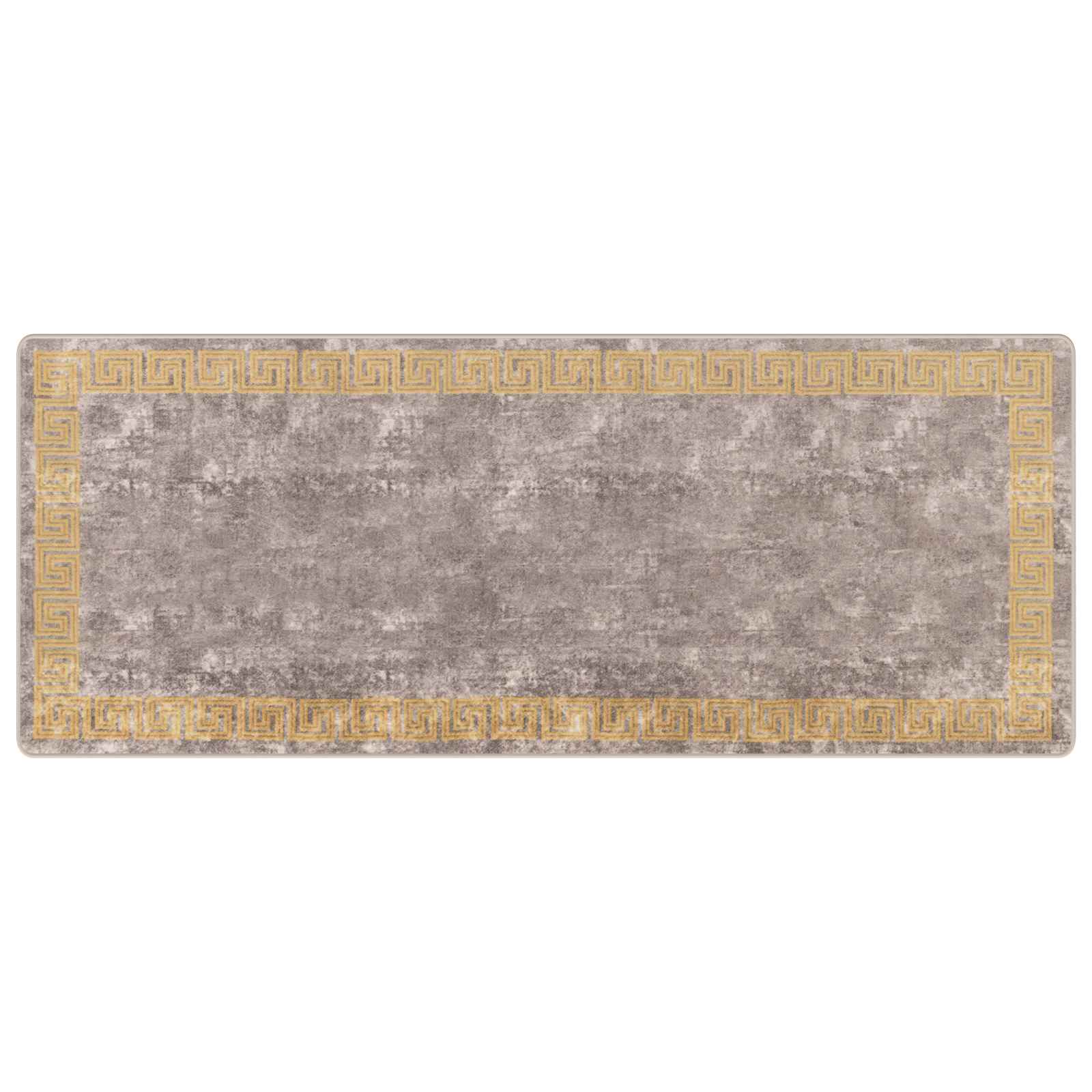 Runner Tappeto MARSA Grigio 100 x 250 cm Poliestere e PVC | homemem39